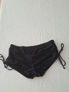 Black Drawstring Bikini Bottoms